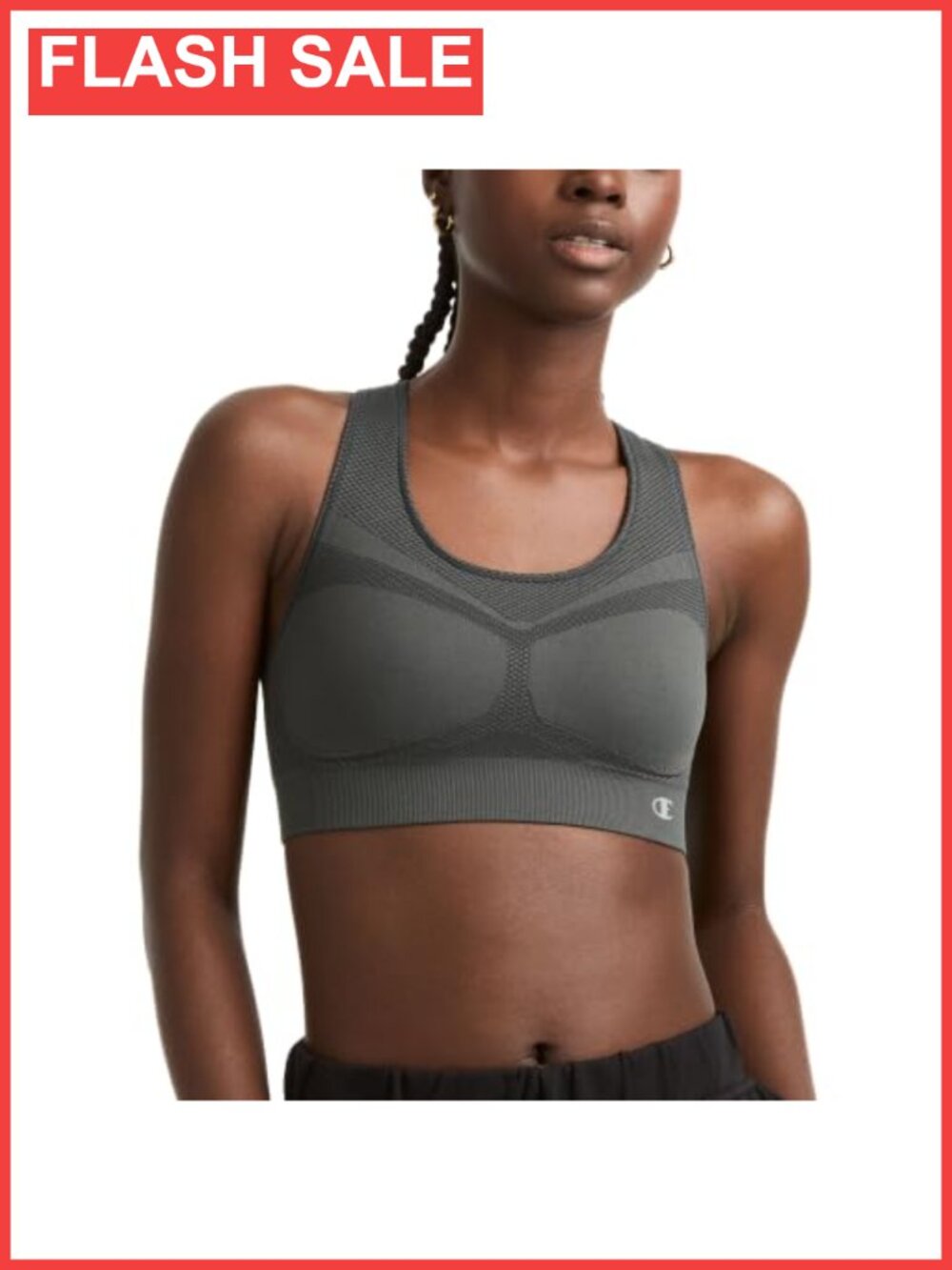 Seamless Racerback Sports Bra Moderate Support Moisture Wicking